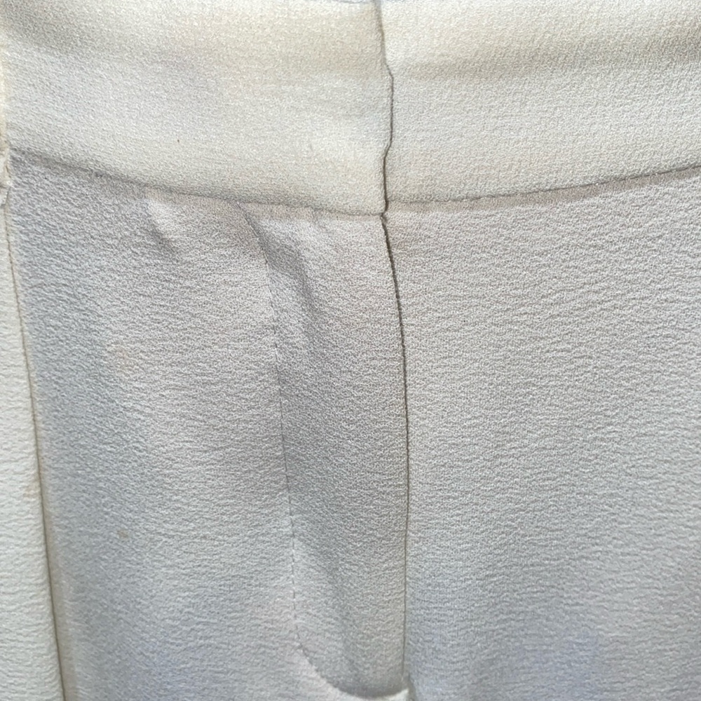 Zara Basic 100% Polyester Bone Pleated Dress Pant… - image 6